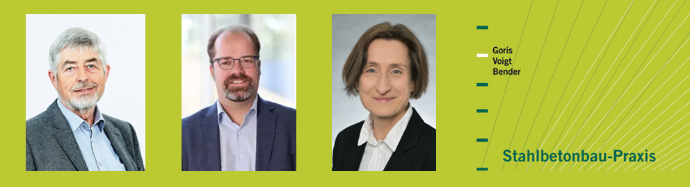 Autoren der Stahlbetonbau-Praxis: Prof. Goris, Prof. Bender und Dr. Voigt.