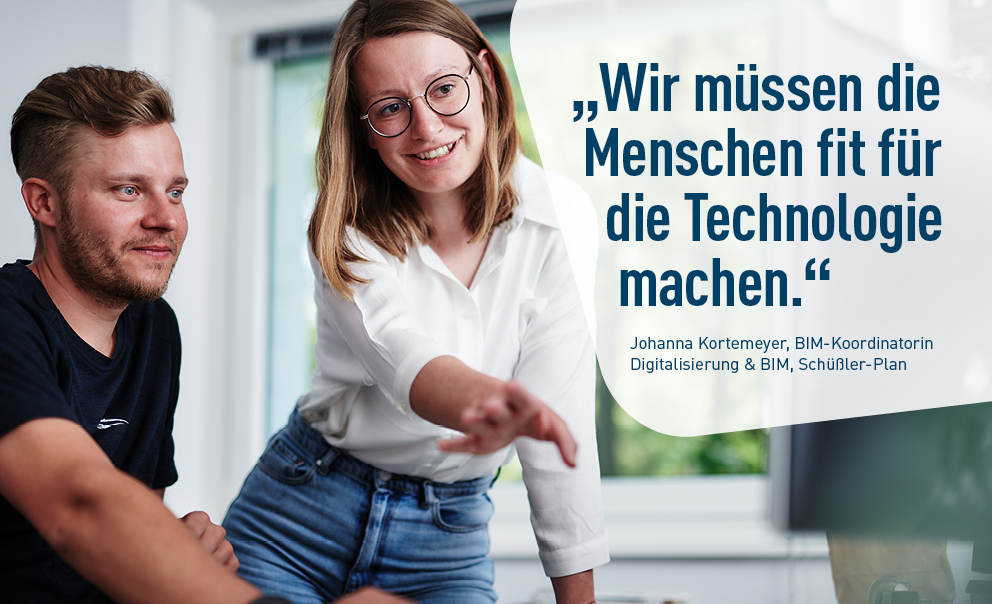 „Wir müssen die Menschen fit für die Technologie machen.“ Johanna Kortemeyer, BIM-Koordinatorin.