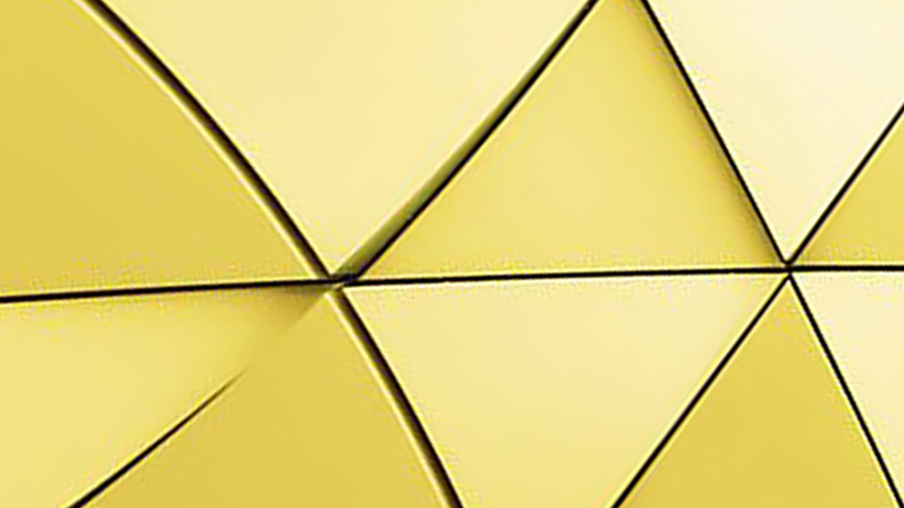 Gelbe geometrische Formen in einem modernen Muster.