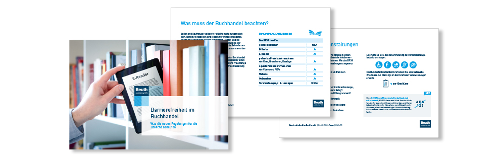 White Paper über Barrierefreiheit im Buchhandel mit Informationen zu E-Readern und neuen Vorschriften.