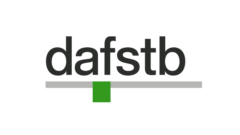 Logo des dafstb, Deutscher Ausschuss für Stahlbeton, fördert Normen und Forschung im Bauwesen.