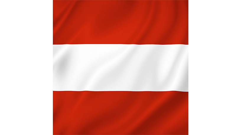 Flagge von Österreich, steht für österreichische Regelwerke und Normenwelt.