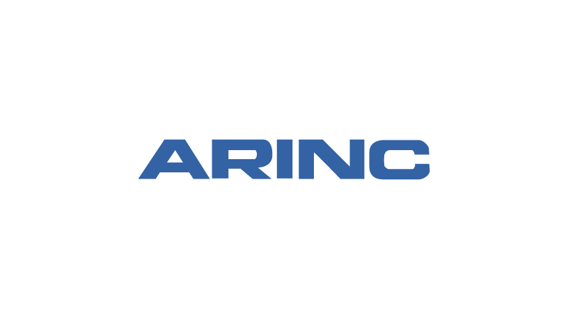 ARINC logo representing standards for avionics and cabin systems in passenger aircraft globally.