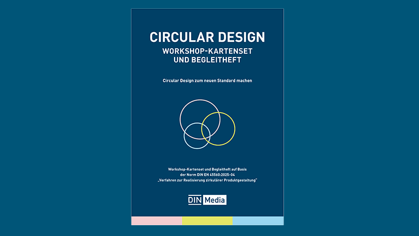 drei Kreise die ineinander übergehen. Text: Circular Design zum neuen Standard machen 