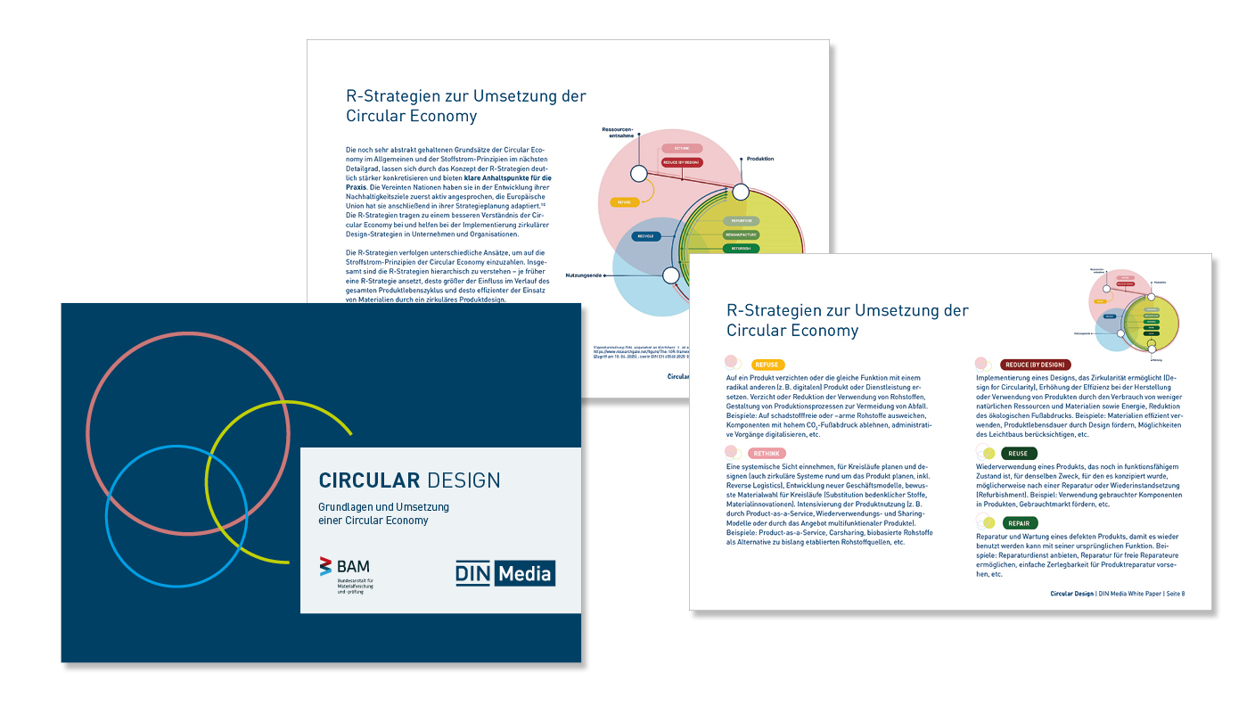 Drei Seiten aus dem WhitePaper Circular Design als Vorschau