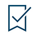 Icon mit einem Dokument und Häkchen als Symbol für verifizierte Dokumente.