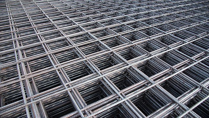 Stahlbewehrungsmatte für Betonbau.
